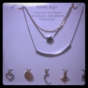 5 charms & 3 necklaces